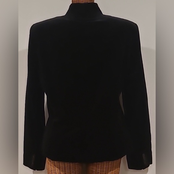 Lauren Ralph Lauren “Fall Classic” Black Velvet blazer button Front Shawl Collar - Picture 5 of 9